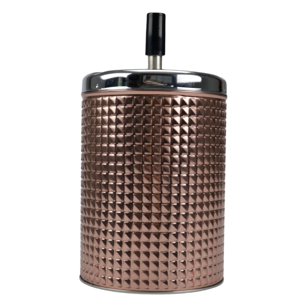 Large Metal Spinning Ashtray Biggy Champagne Gold 11cm