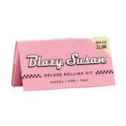 Blazy Susan Pink Deluxe Rolling Kit — King Size Slim, 32 Papers + 32 Tips