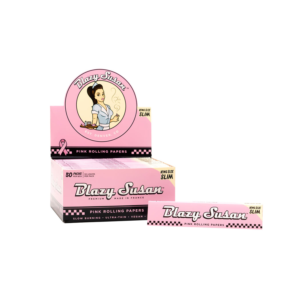 Blazy Susan Pink King Size Slim Rolling Papers