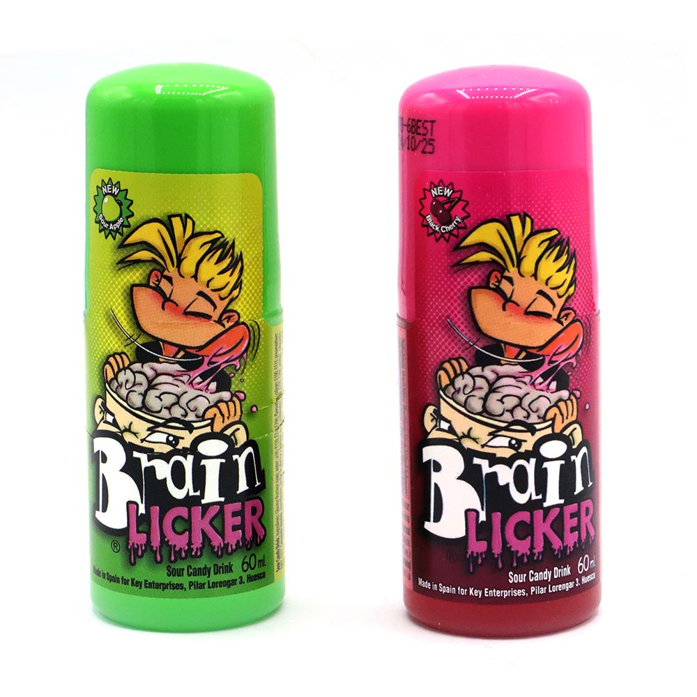Sour apple and black cherry Brain Licker bottles; one random 60ml bottle supplied