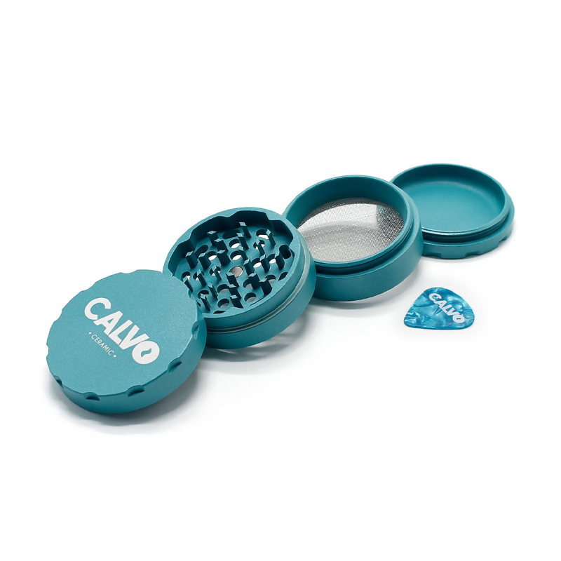 Calvo Ceramic 4-Part Grinder Light Blue 63mm view 2