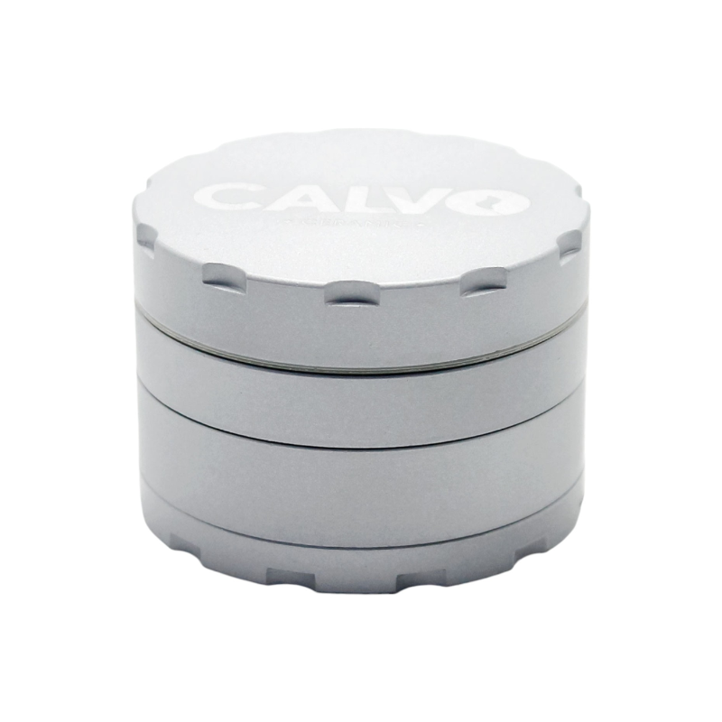Calvo Ceramic 4-Part Grinder Silver 63mm