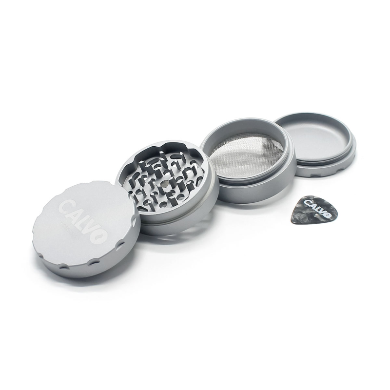 Calvo Ceramic 4-Part Grinder Silver 63mm view 2