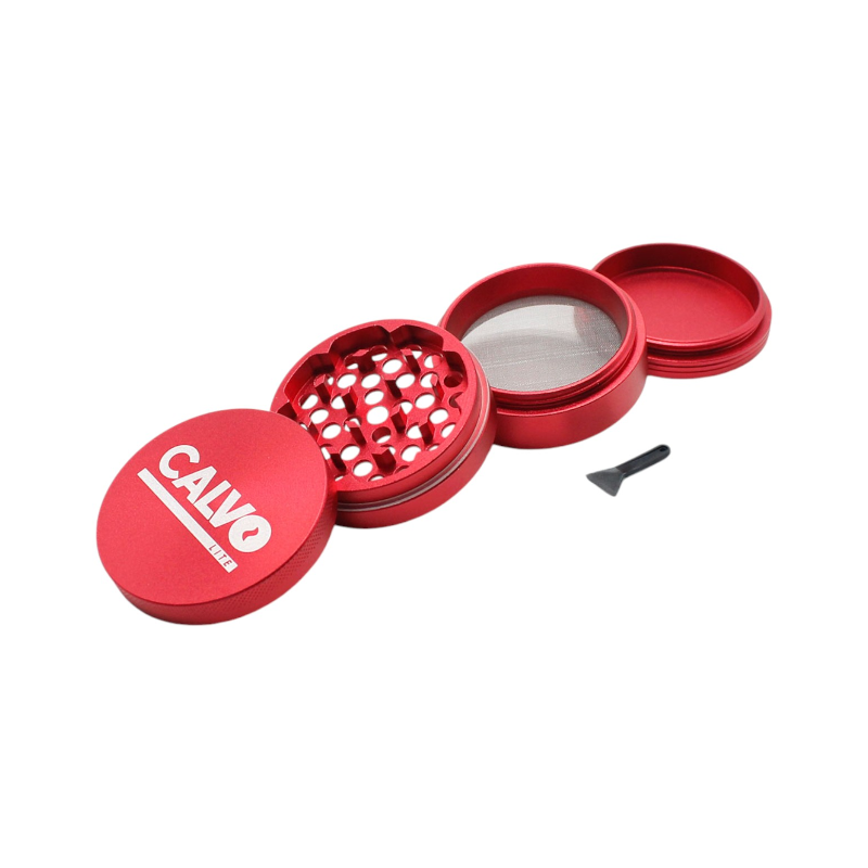 Calvo Lite 4-Part Grinder Red 63mm view 2