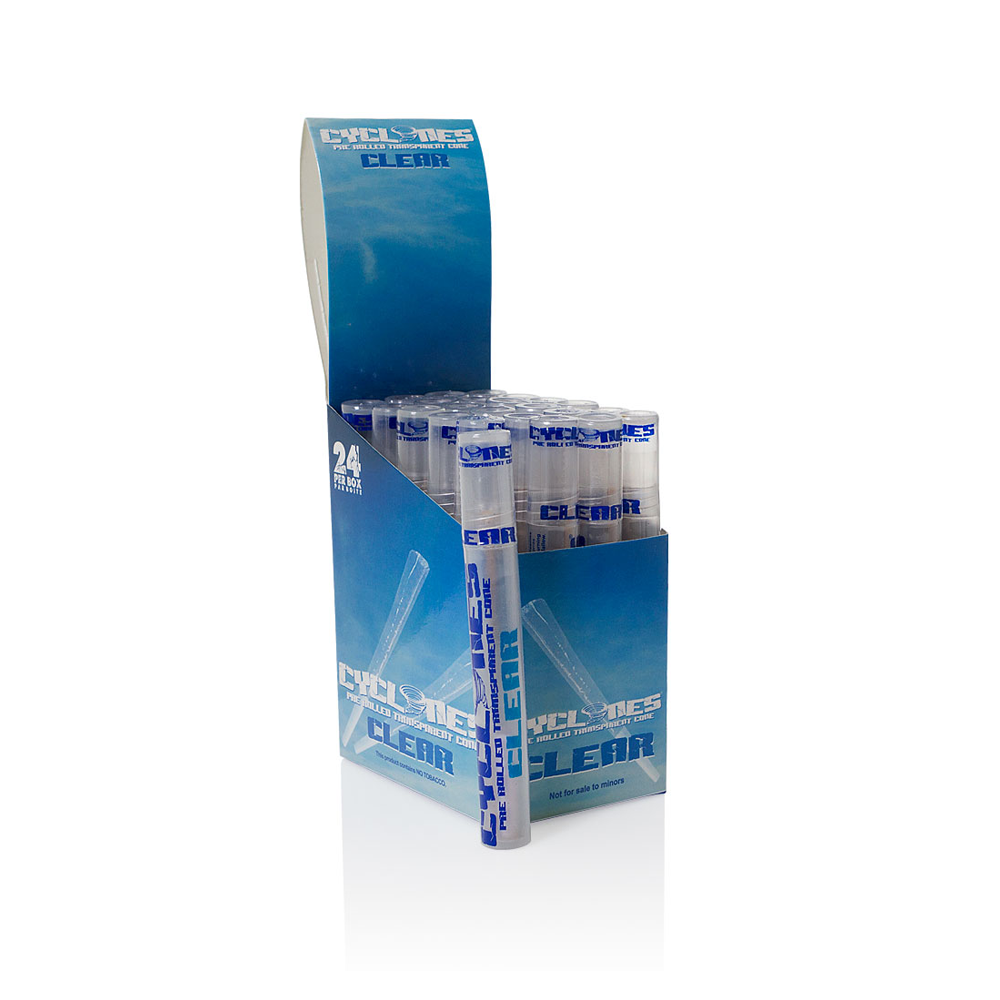 Cyclones Clear Pre-Rolled Cones – Natural | King Size Cone