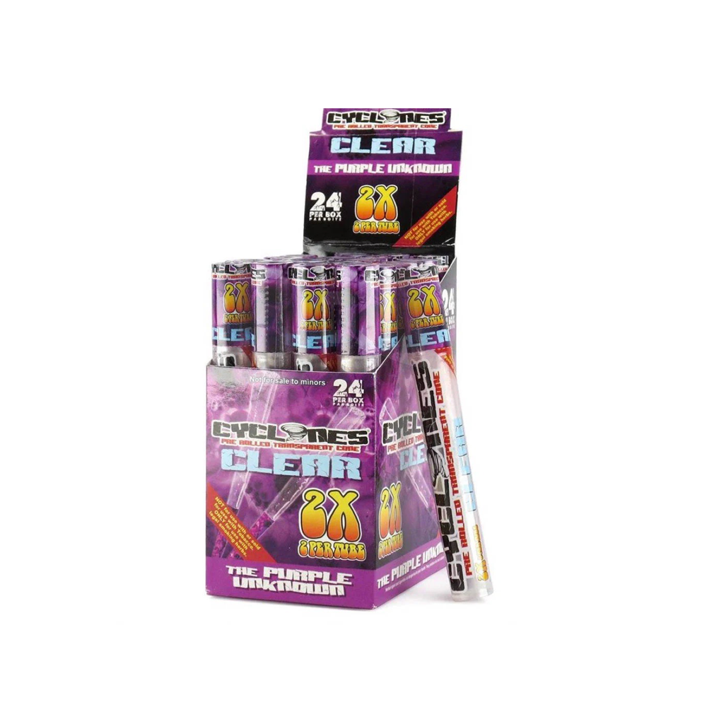 Cyclones Clear Pre-Rolled Cones – The Purple Unknown | Twin Pack