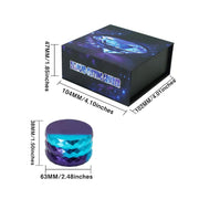 Diamond-Cut Super Non-Stick Metal Grinder — Blue 63mm