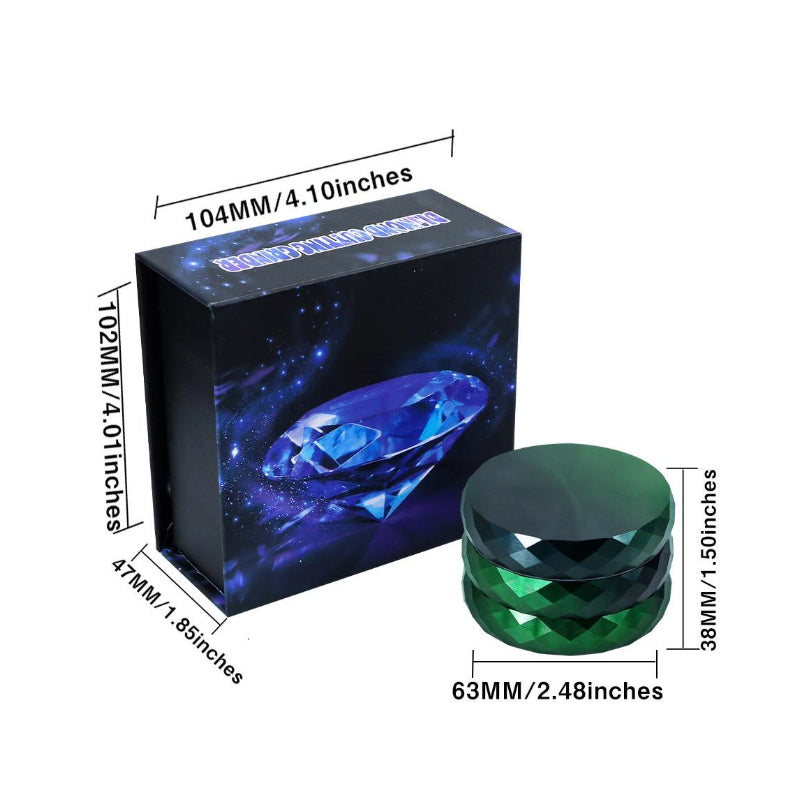 Diamond-Cut Super Non-Stick Metal Grinder Green 63mm