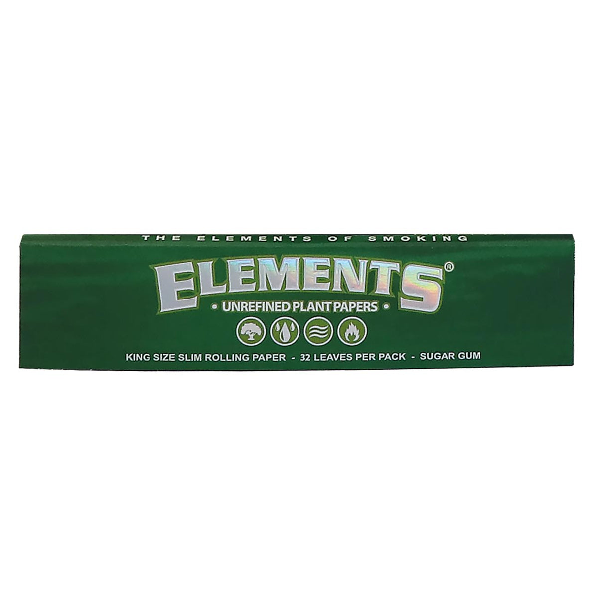 Elements Green King Size Slim Unrefined Plant Papers