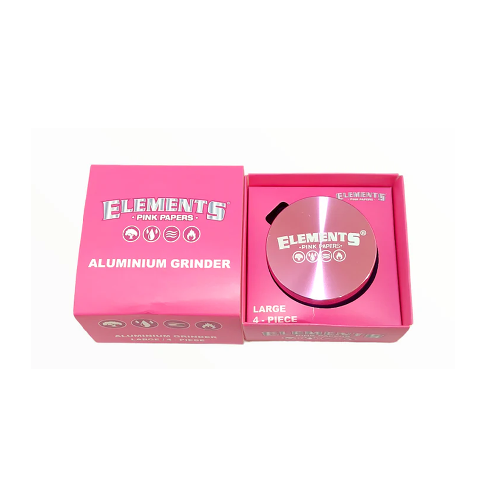 Elements Large 65 mm 4-Piece Aluminium Grinder Pink