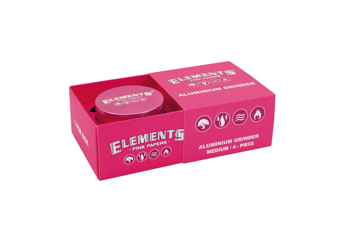 Elements Medium 55 mm 4-Piece Aluminium Grinder Pink