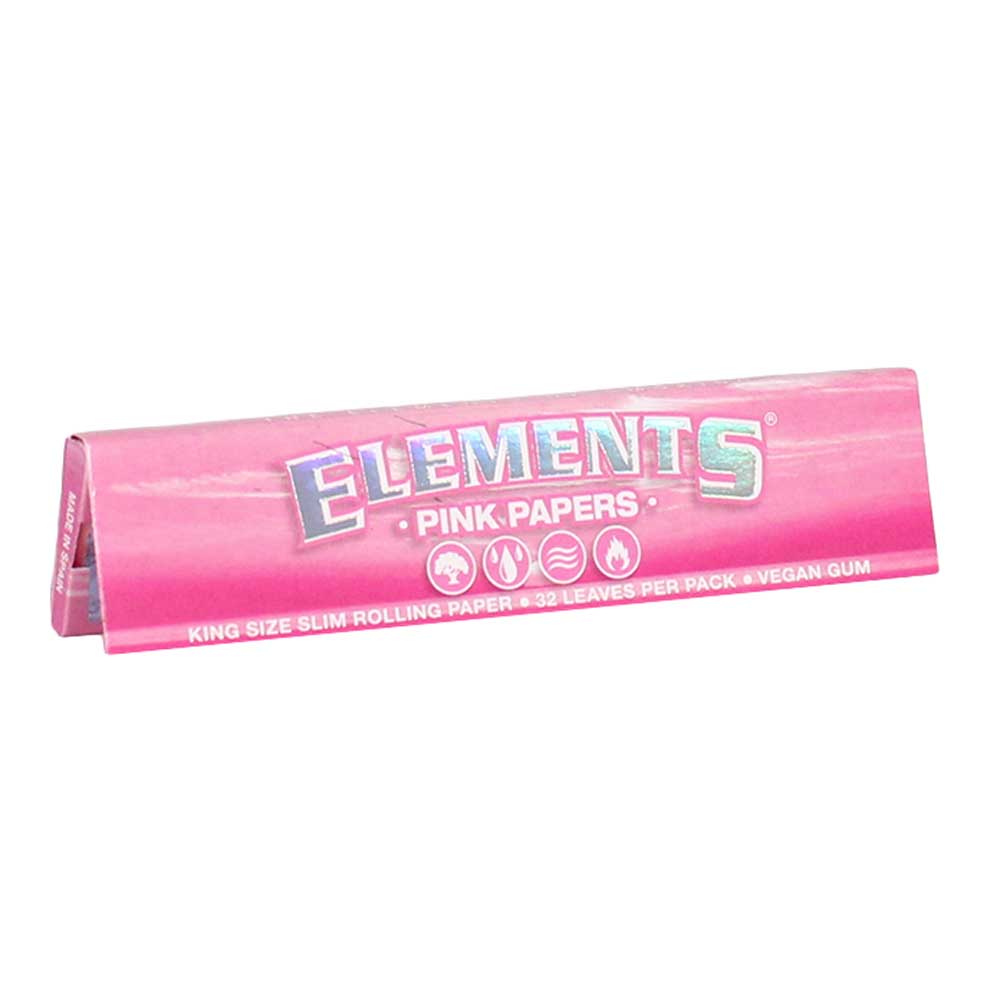 Elements Pink King Size Slim Rolling Papers