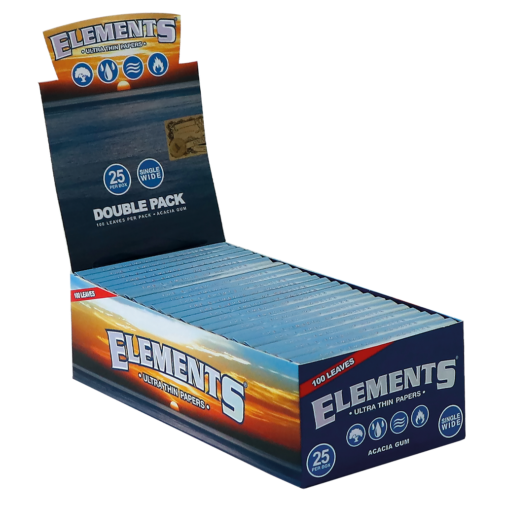 Elements Single Wide Double Window Rolling Papers display box