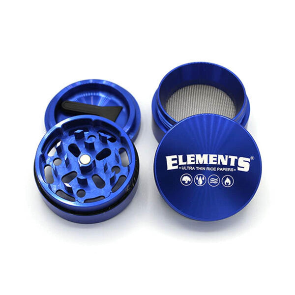 Elements Small 50 mm 4-Piece Aluminium Grinder Blue