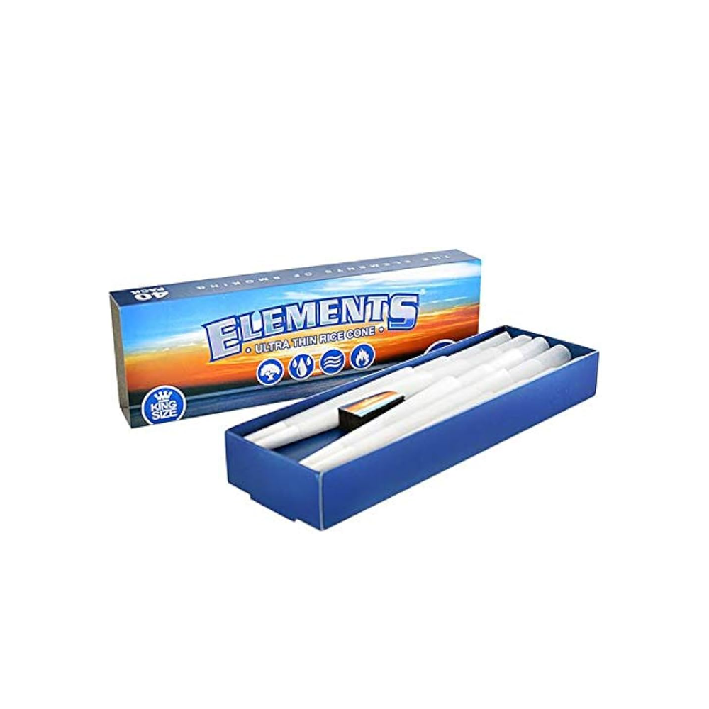 Elements Ultra Thin Rice King Size Cones 40 pack