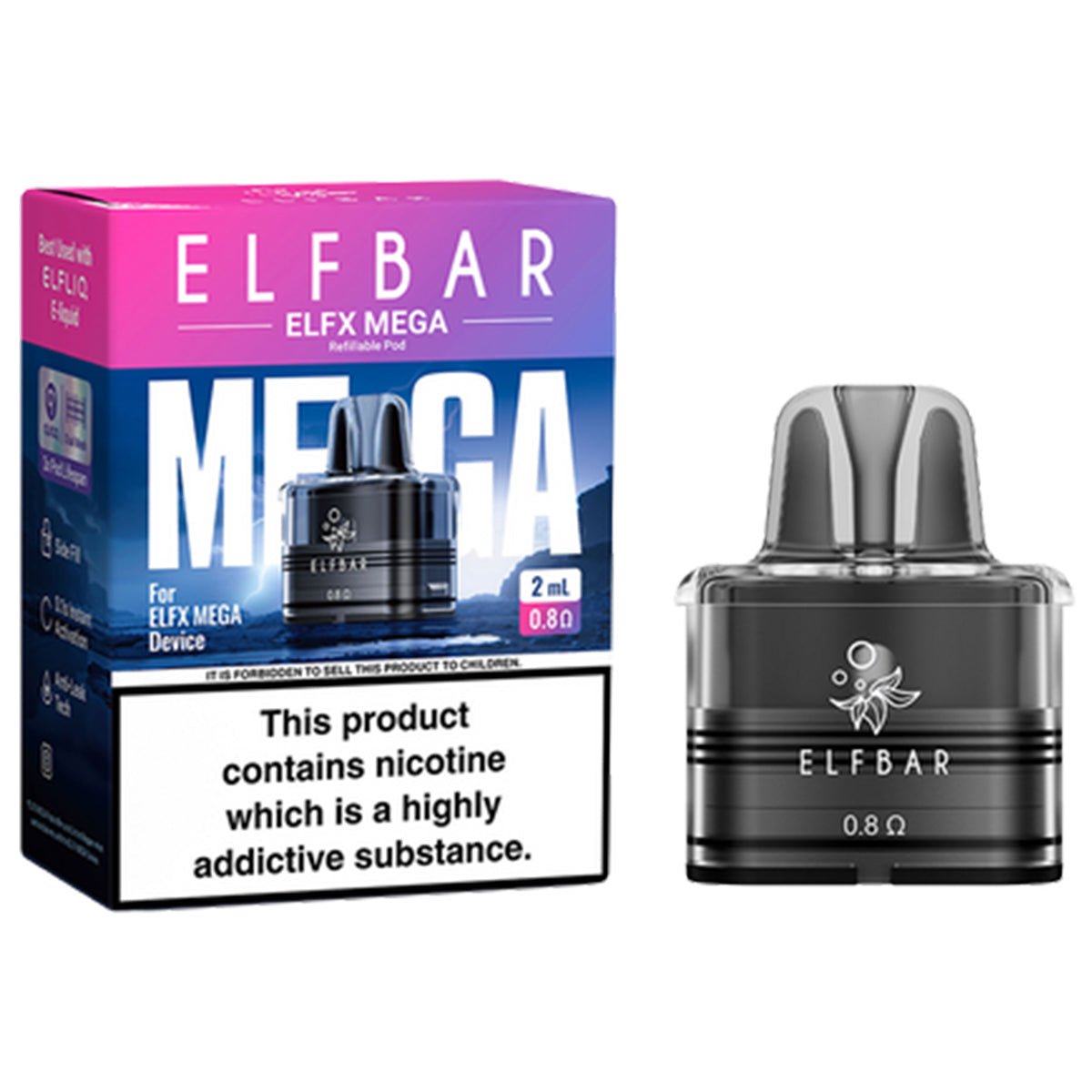 ELFBAR ELFX Mega 0.8Ω 2ml replacement pod