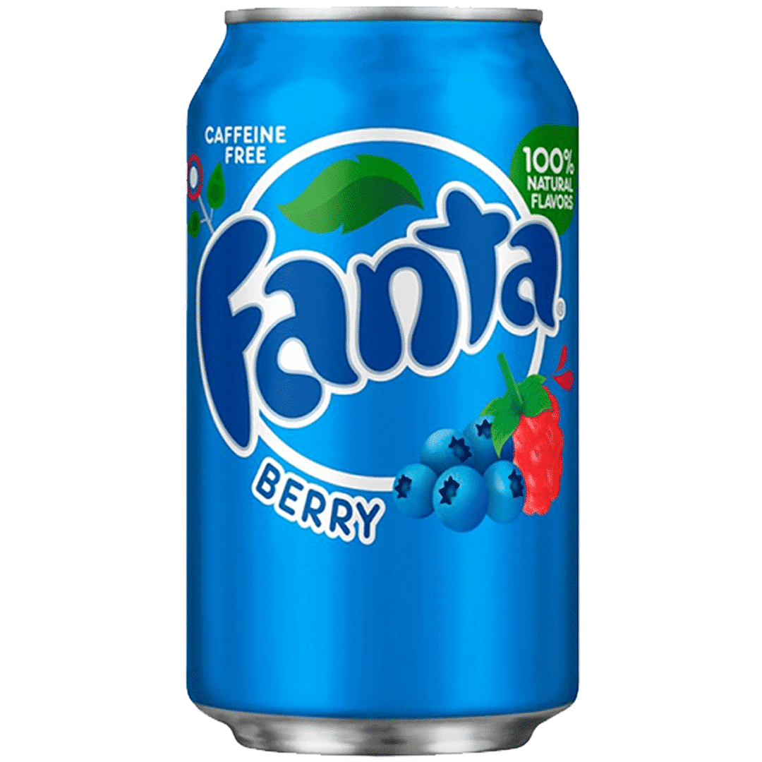 Fanta Berry American Soda 355ml — one sealed retail can