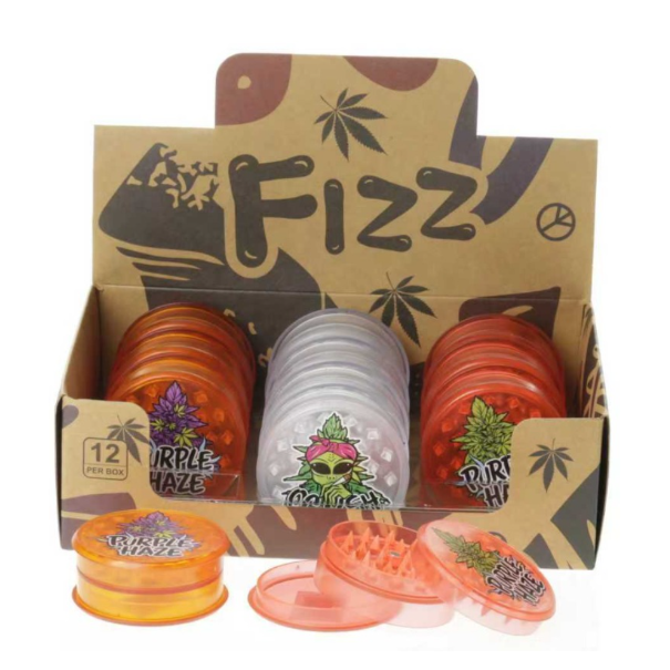 Fizz Alien Printed Plastic Grinder SS-0272 assorted designs