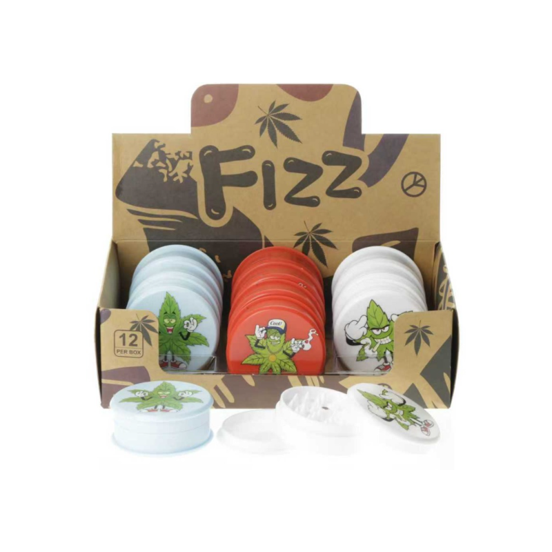 Fizz Cannabud Plastic Grinder SS-0258 assorted designs