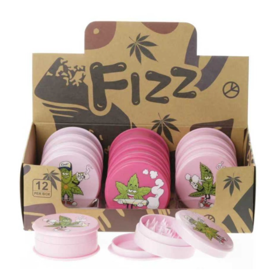 Fizz Pink Leaf Plastic Grinder SS-0210 assorted colours