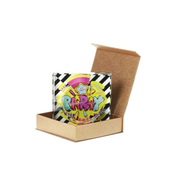 Pop Art Party Square Glass Ashtray — Boxed — 1 Piece