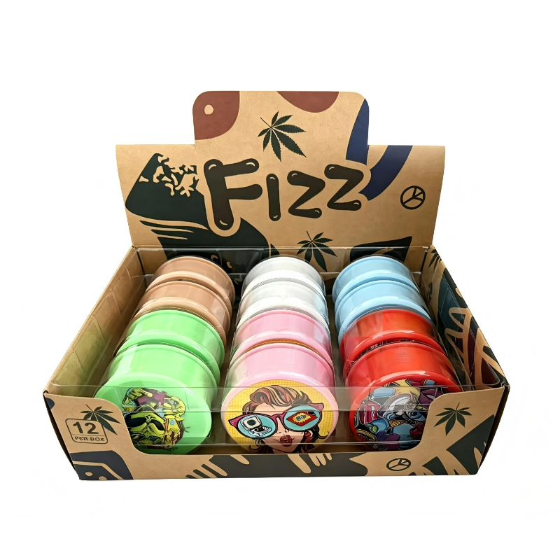 Fizz Pop Art Plastic Grinder SS-0231-2 assorted designs