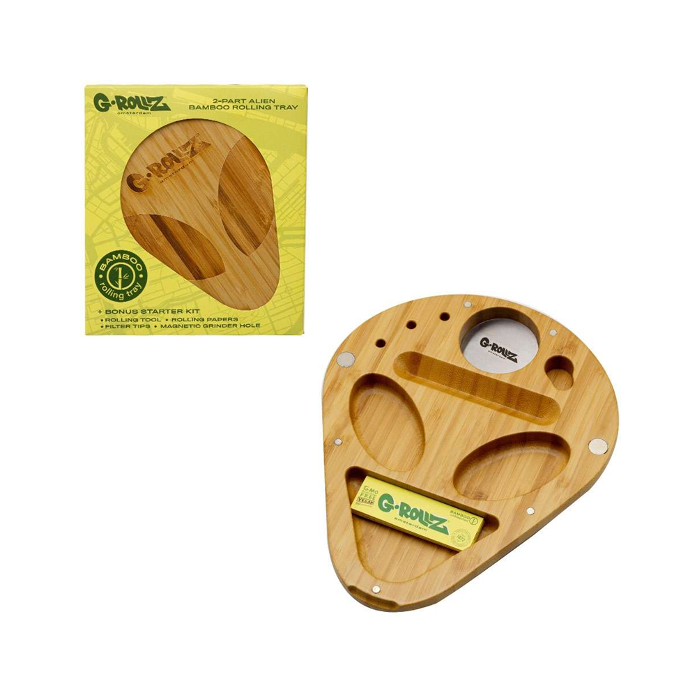 G-Rollz Alien Bamboo Wooden Tray 19x23cm