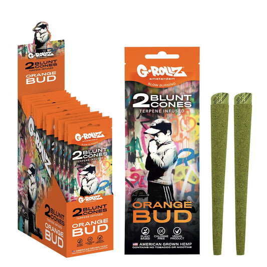 G-Rollz Banksy's Graffiti Orange Bud terpene-infused cones, 2 pack
