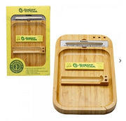 G-Rollz Big Bamboo Rolling Tray with Magnetic Lid — 28 × 17 cm