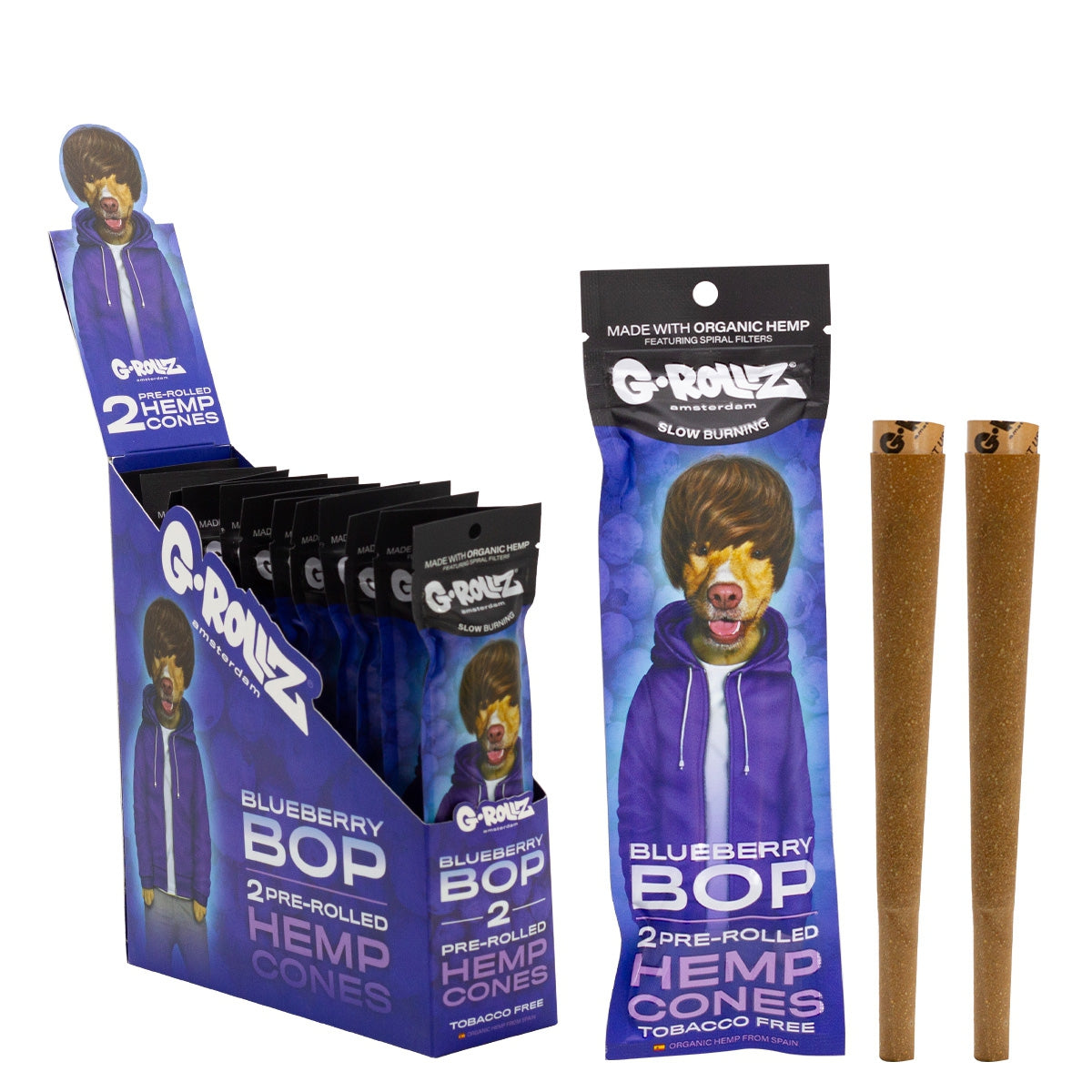 G-Rollz Blueberry Bop Hemp Cones 2 Pack official product image