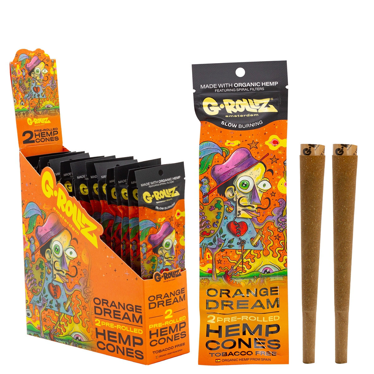 G-Rollz Orange Dream Hemp Cones 2 Pack official product image