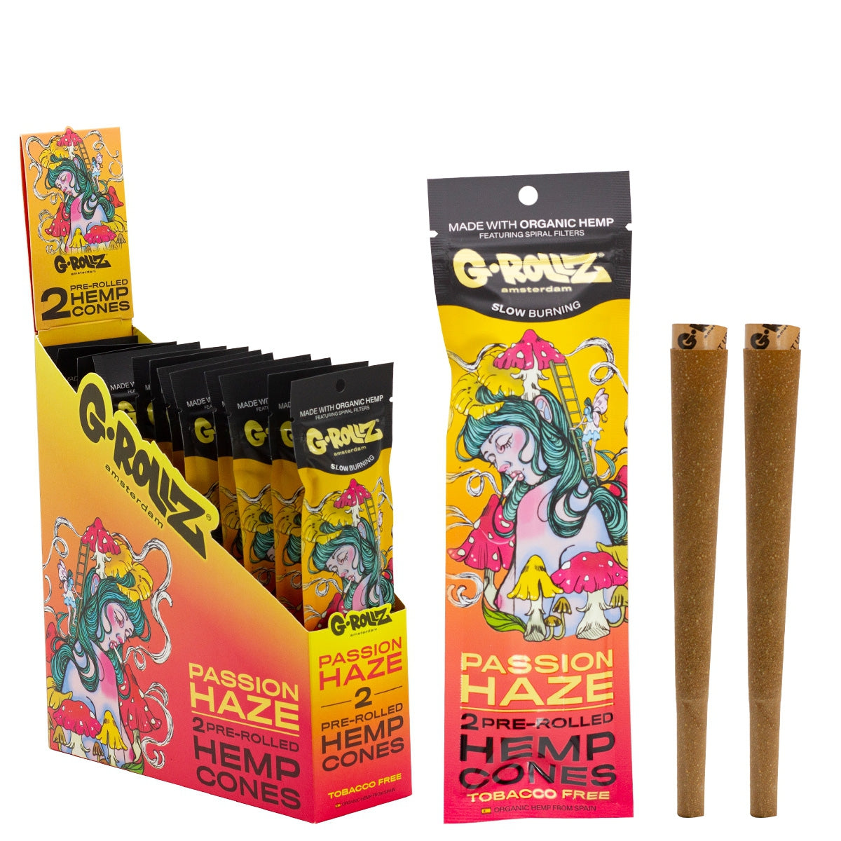 G-Rollz Passion Haze Hemp Cones 2 Pack official product image