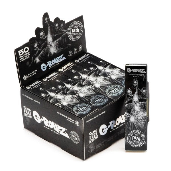 G-Rollz Wizard Medicago Sativa King Size papers and tips display