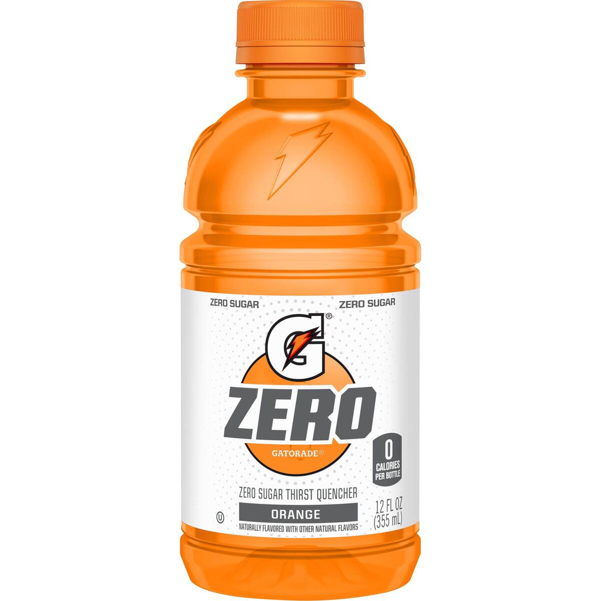 Gatorade Zero Orange Sports Drink 355ml — one sealed retail unit