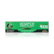 Hemper French Brown King Size Slim Papers + 6mm Glass Tips