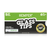 Hemper Glass Filter Tips 6mm — 5 Tips, 1 Pack