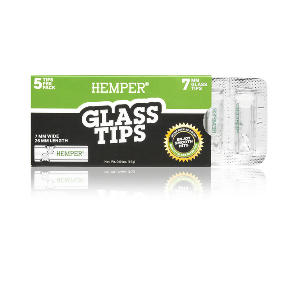 Hemper Glass Filter Tips 7mm 5 Pack