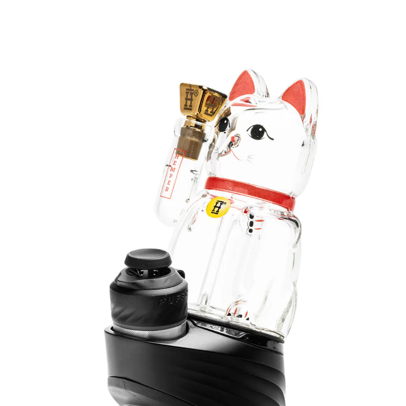 HEMPER Lucky Money Cat Puffco Peak Glass Top alternate view