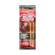 Hemper Hemp King Cones + Glass Filter – Mango | King Size 2 Pack
