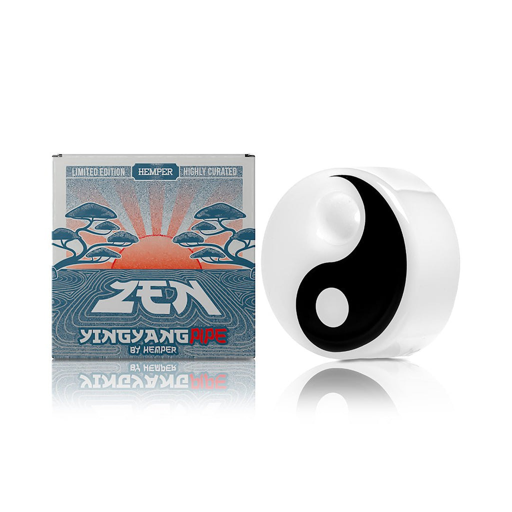 HEMPER Zen Yin-Yang Glass Hand Pipe with retail box