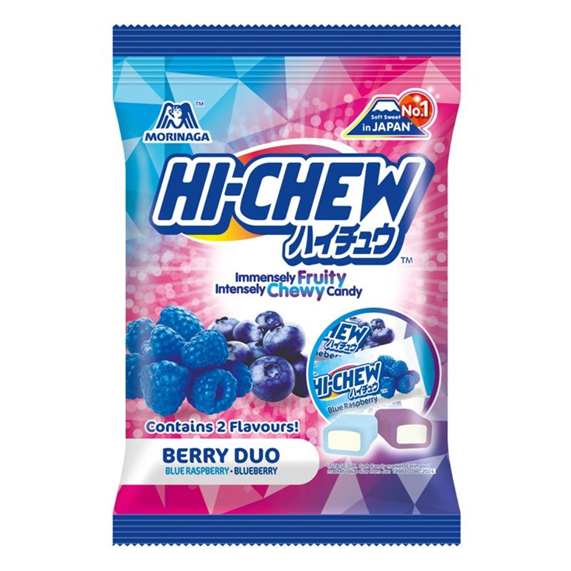 Hi-Chew Berry Duo Blue Raspberry & Blueberry 80g one retail pack