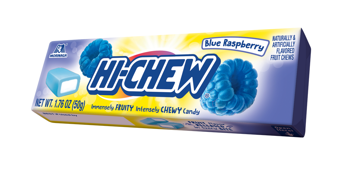 Hi-Chew Chewy Blue Raspberry Candy 1.76oz/50g retail pack
