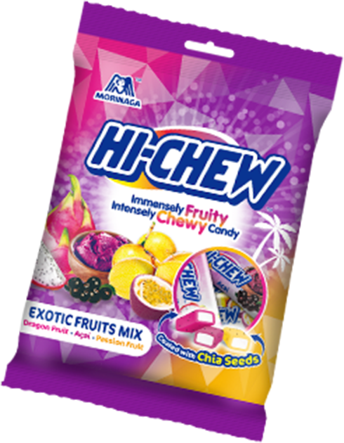 Hi-Chew Chewy Exotic Fruits Mix 3.53oz/100g — one sealed retail pack