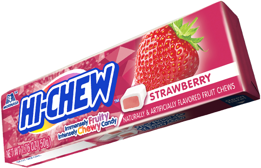 Hi-Chew Chewy Strawberry Candy 1.76oz/50g — one sealed retail pack