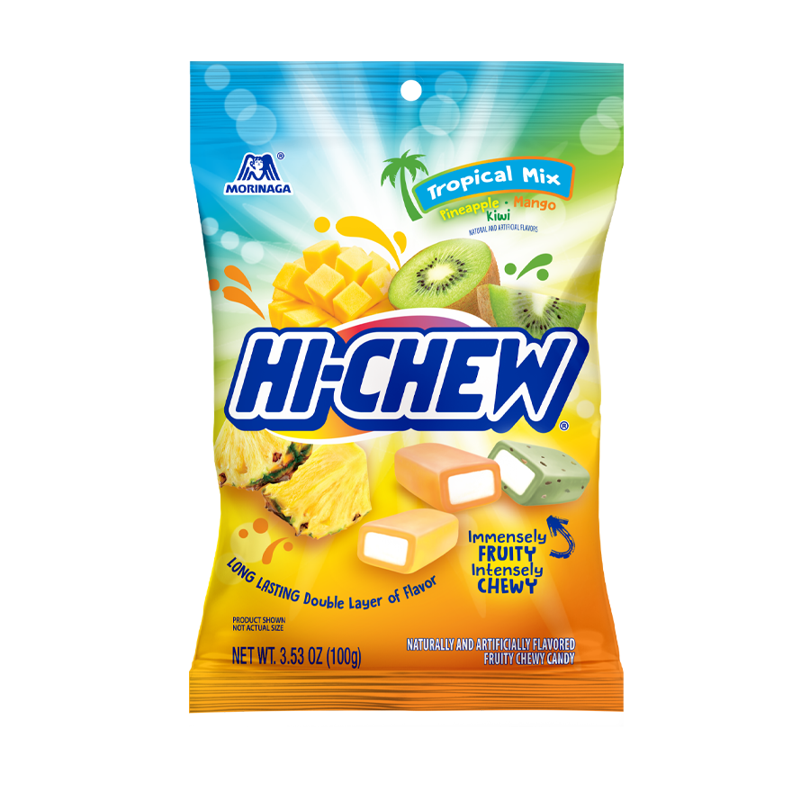 Hi-Chew Tropical Mix 3.53oz/100g retail pack