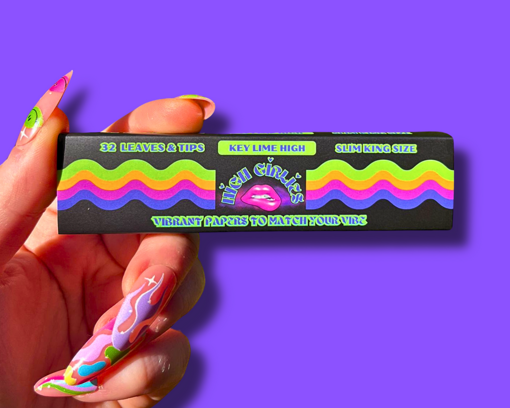 High Girlies Key Lime High King Size Slim Papers + Tips retail booklet
