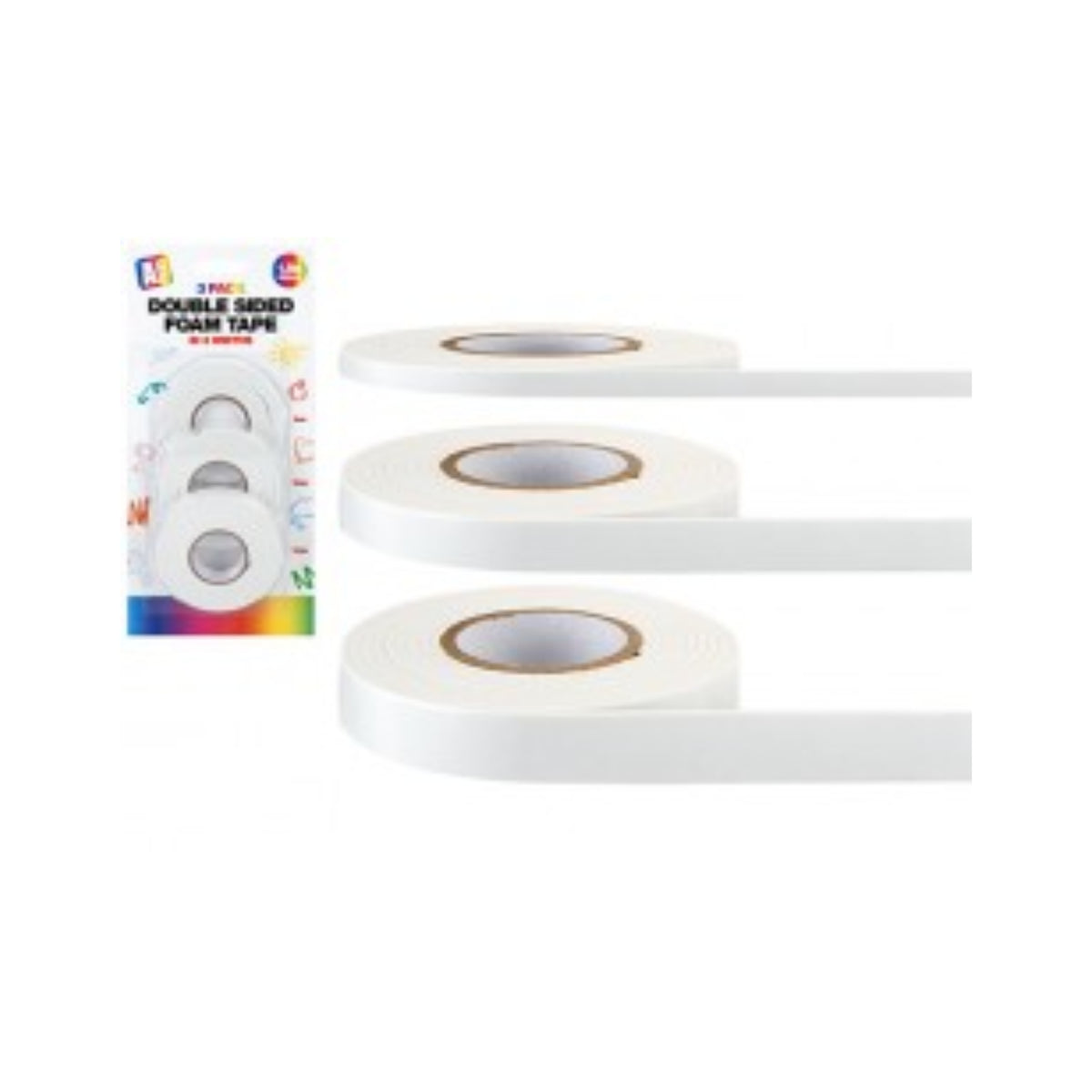A Plus Double Sided Foam Tape – 3 Pack