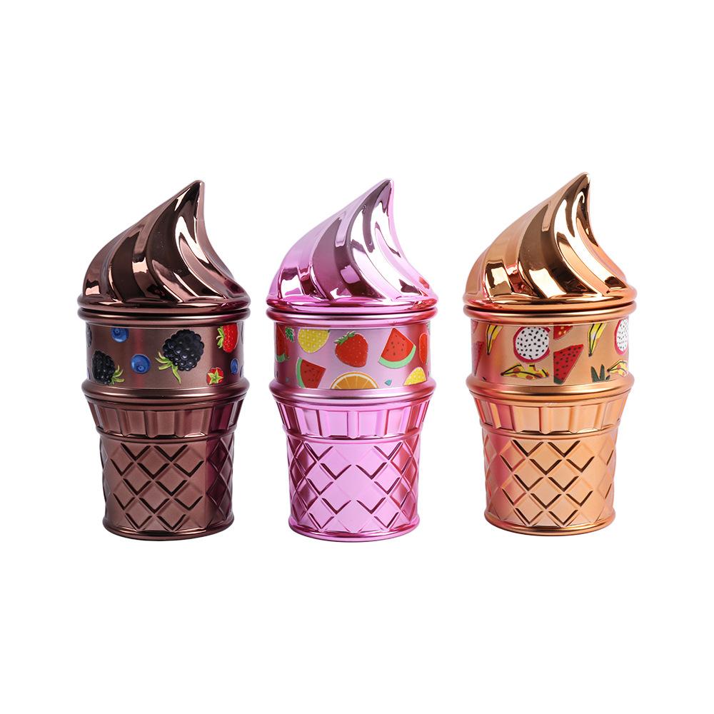 Ice Cream Shape 4-Part Grinder — assorted colours