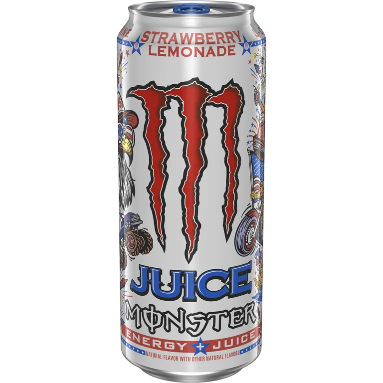Juice Monster Strawberry Lemonade 473ml — one sealed US retail can
