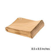 Kraft Brown Strung Paper Bags 8.5 x 8.5in | 1000 Pack